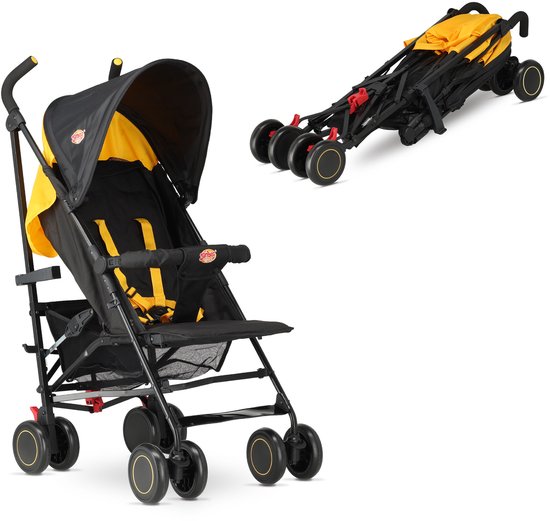 Jinbei Paraplu Buggy - Verstelbare Buggy - Tot 15 kg - Grijs/Geel