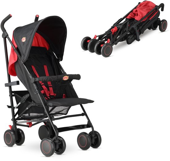 Jinbei Paraplu Buggy - Verstelbare Buggy - Tot 15 kg - Grijs/Rood