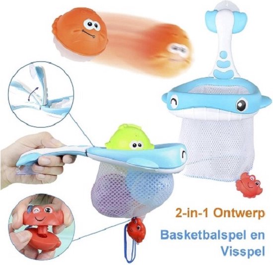 Jobber Waterplay Badspeelgoed - Visnet met bad dieren - Badspeeltjes van Jobber