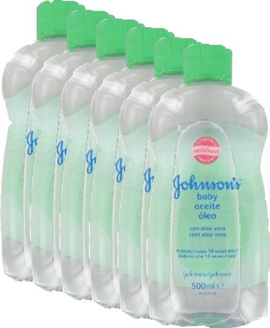 Johnson Baby Olie Aloe Vera XL- Voordeelverpakking 6 x 500 ml van Johnson's