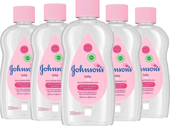 Johnson's Baby - Baby Olie - 5 x 200 ml - Voordeelverpakking
