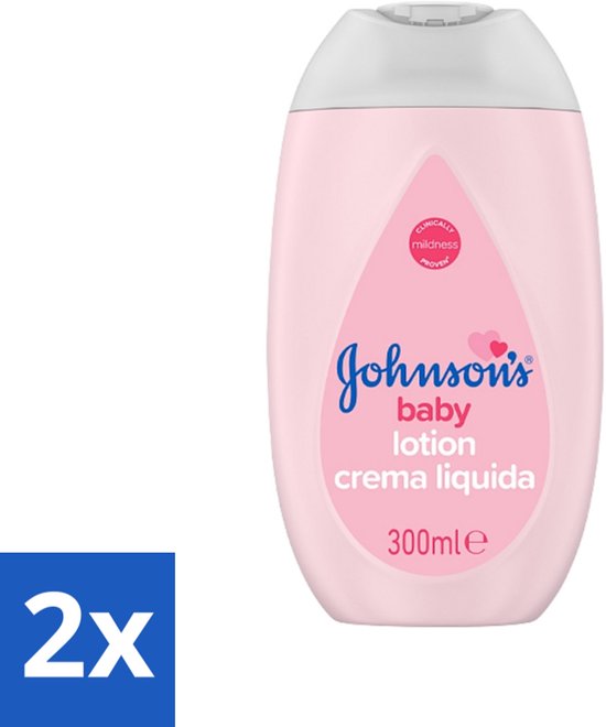 Johnson's - Baby Lotion - Hydraterend - Vloeibare Crème - 300 ml - Voordeelverpakking - 2 stuks van Merkloos