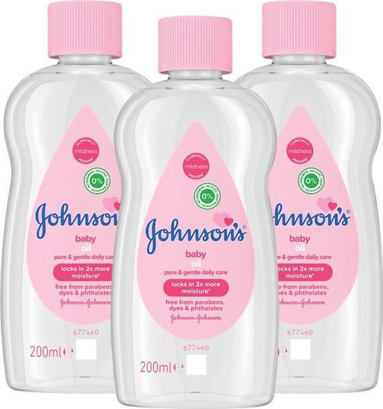 Johnson's Baby Olie 3 x Normaal 200ml- Voordeelverpakking van Johnson's