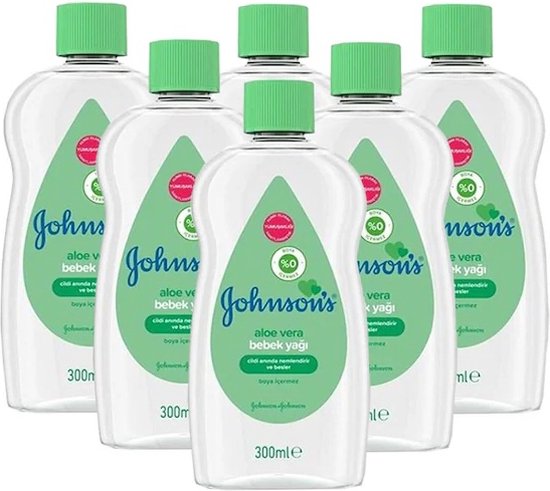 Johnson's Baby Olie Aloë Vera - Voordeelverpakking - 6 X 300 ML van Johnson's