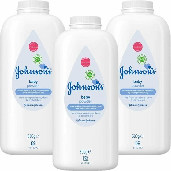 Johnson's Baby Poeder 3 x  Classic 500 gr.- Voordeelverpakking van Merkloos