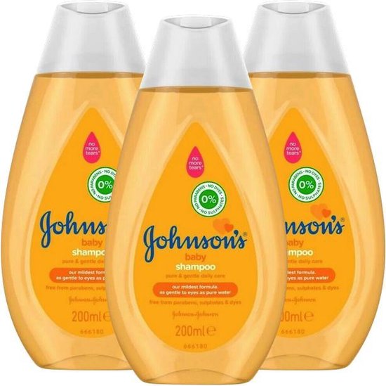 Johnson's Baby Shampoo Newpack 3 x 200ml- Voordeelverpakking van Johnson's