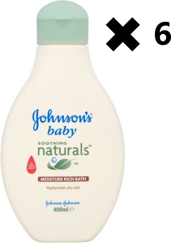 Johnson's Baby Soothing Naturals Moisture Rich Bath - 400 ml 6x