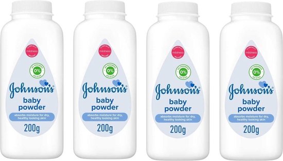 Johnson's Baby Talk Poeder 4 x 200 Gram Voordeelverpakking van Johnson's Baby