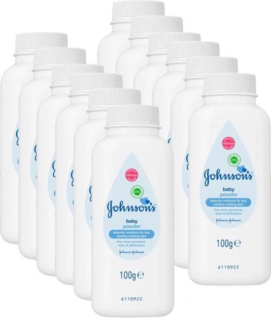 Johnson's Babypoeder - Talkpoeder - 12 x 100g - Voordeelverpakking van Merkloos