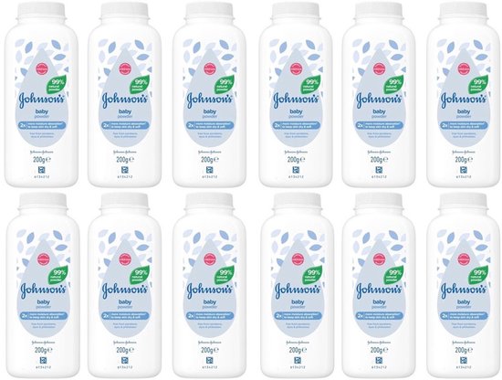 Johnsons Babypoeder - Talkpoeder - 12 x 200 g - voordeelverpakking van Johnson's