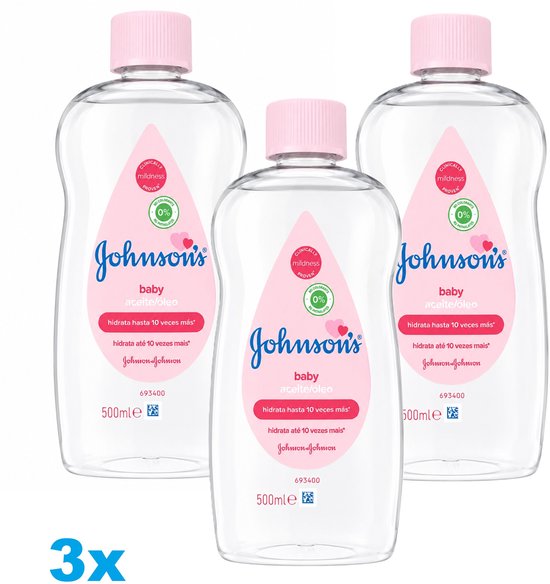 Johnsons's Baby - Baby huidverzorging - Babyolie - 3 x 500ml - 3 Stuks
