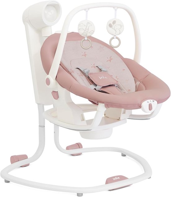 Joie Serina 2-in-1 Baby Swing, Removable Bouncer, 6 Rocking Speeds, 3 Reclining Positions, Play Arch – From Birth to 6 Months (0–9 kg), Cosmo Lola