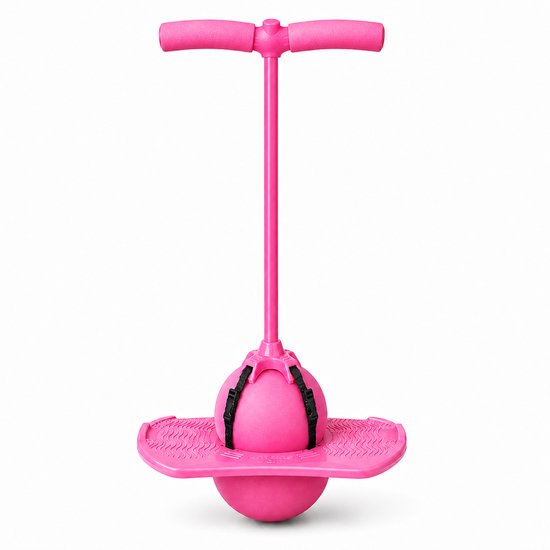 Jojoy - Balansspringbal - Springbal voor Kinderen & Volwassenen - Balansbal voor Binnen en Buiten - Coördinatie & Motoriek Trainer - Anti-slip - Max. 120 kg - Roze - JUMPOO van Jojoy