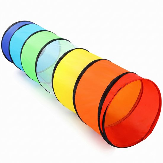 Jojoy - Kruiptunnel Kinderen - Speeltunnel 180 cm - Regenboog - Opvouwbaar - Kinderspeelgoed voor Binnen en Buiten - Inclusief Draagtas - TUNSY van Jojoy