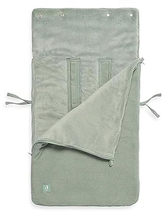 Jollein 025-811-65371 Gebreide voetenzak voor babyzitje stonegreen 82 x 42 cm van Merkloos