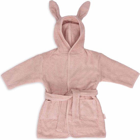 Jollein - Baby Badjas Badstof 1-2 Jaar - Badjas Kinderen met Capuchon - Wilde Rose van Jollein