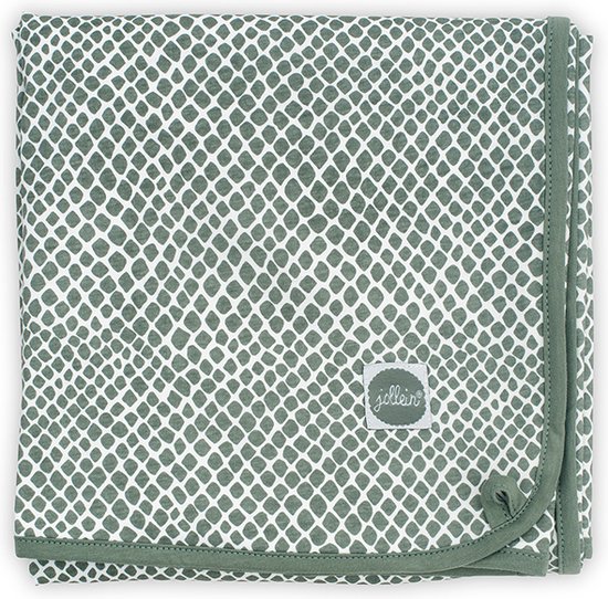 Jollein Baby Deken Jersey Wieg 75x100cm Snake - Ash Green van Jollein