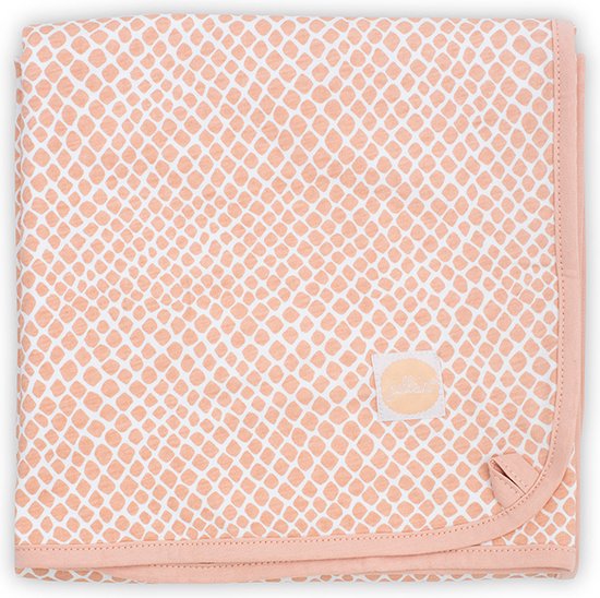 Jollein Baby Deken Jersey Wieg 75x100cm Snake - Pale Pink van Jollein