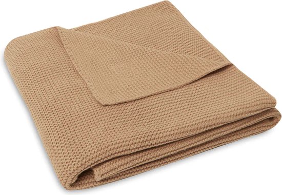 Jollein Baby Deken Ledikant 100x150cm Basic Knit - Biscuit van Jollein