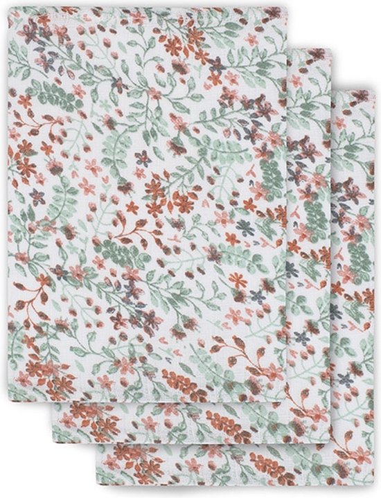 Jollein - Baby Hydrofiel Washandje Bloom - Katoen - 3 Stuks - 15x70cm van Jollein