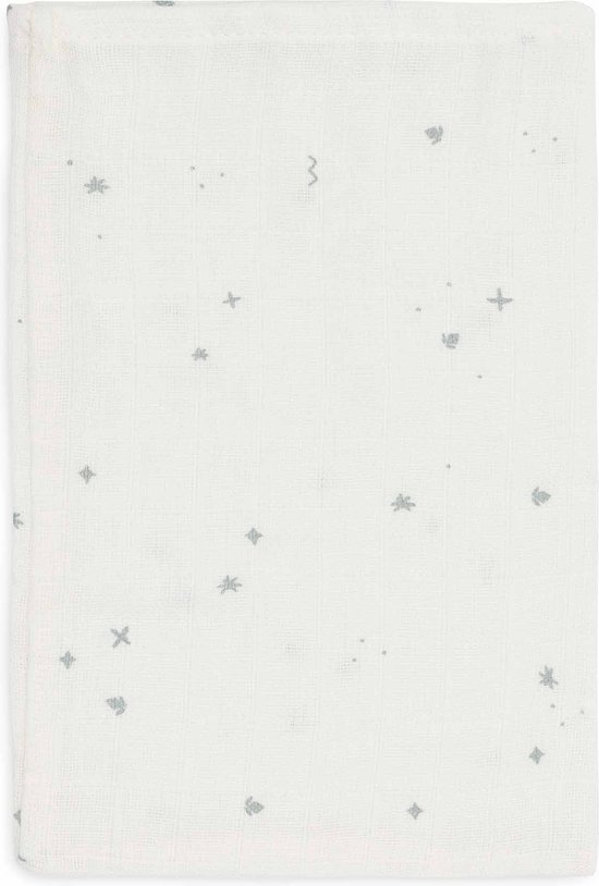 Jollein - Baby Hydrofiel Washandje - Katoen - 3 Stuks - Twinkling Sea Green - Baby Washand, Hydrofiele Washandjes -15x20cm van Jollein