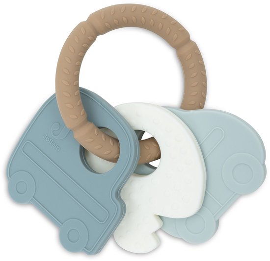 Jollein Baby Siliconen Bijtring Sleutelbos - On The Go van Jollein