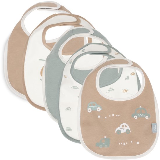 Jollein Baby Slab Jersey Waterproof - On The Go - 5pack van Jollein