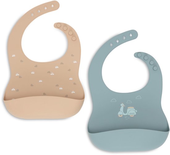 Jollein Baby Slab Siliconen - On The Go - 2-pack van Jollein