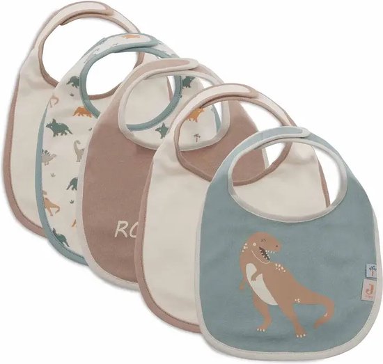 Jollein - Baby Slab - Waterproof - Slabbetjes - Roarsome - 5 Stuks van Jollein