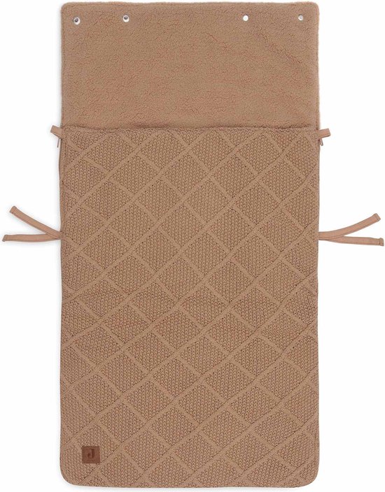 Jollein - Baby Voetenzak groep 0+ 3/5 punts - Check Knit Biscuit van Jollein