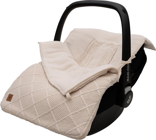 Jollein - Baby Voetenzak groep 0+ 3/5 punts - Check Knit Oatmeal van Jollein