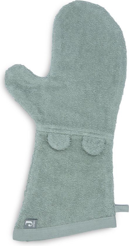 Jollein - Baby Washandje Badstof Ears (Ash Green) - Katoen - Baby Washand, Washandjes -16x70cm van Jollein