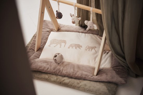 Jollein - Babygym Speeltjes - Baby Speelgoed Hangers - Hout & Polyester - Animals van Jollein