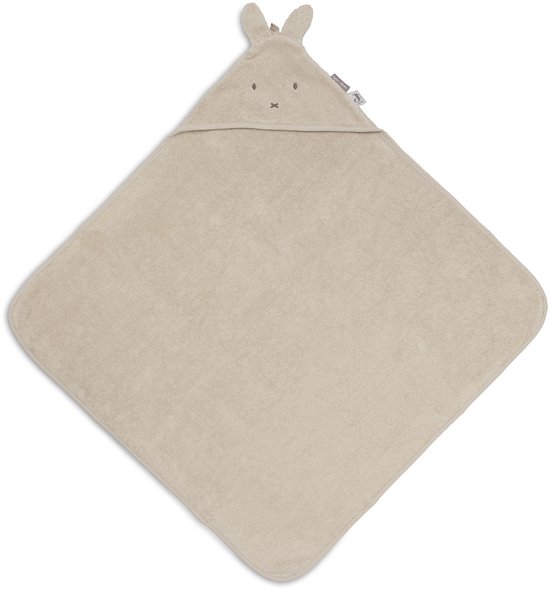 Jollein Badcape Baby - Jersey / Badstof - 75x75 cm - Miffy Warm - Sand van Merkloos