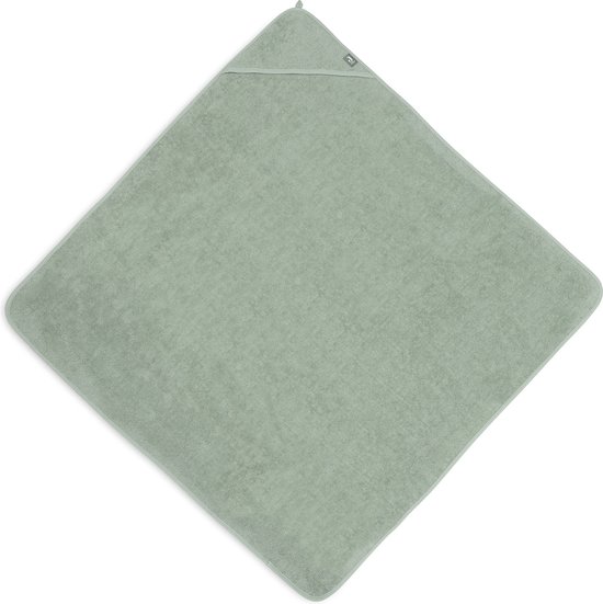 Jollein - Badcape Badstof 100x100cm - Baby Handdoek met Badcape, Omslagdoek, Badponcho - Ash Green van Jollein