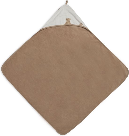 Jollein - Badcape Teddy Bear - Meerkleurig - 100% Badstof Katoen - Baby Handdoek met Badcape, Omslagdoek, Badponcho - 75x75 cm van Jollein