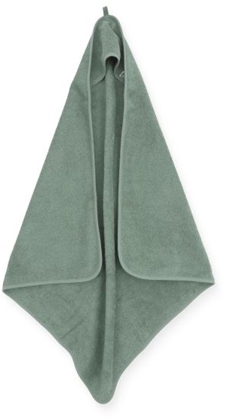Jollein Badcape/omslagdoek Ash Green met naam geborduurd - kraamcadeau met naam van Merkloos
