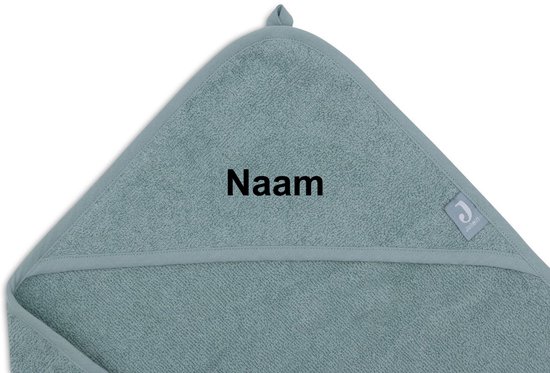 Jollein Badcape/omslagdoek seagreen met naam geborduurd - kraamcadeau met naam van Merkloos