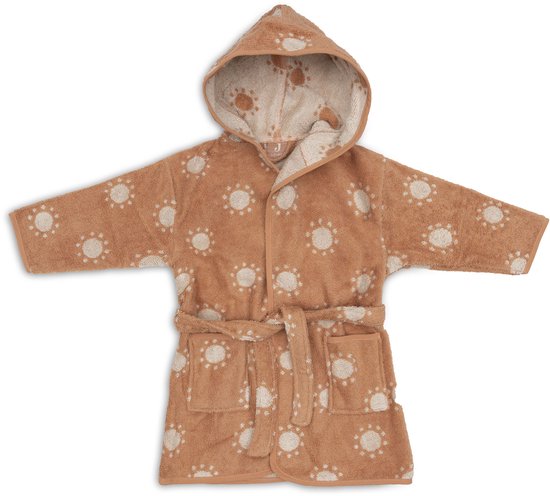 Jollein Badjas - 100% Badstof - 1-2 jaar - Jacquard - Sun van Merkloos