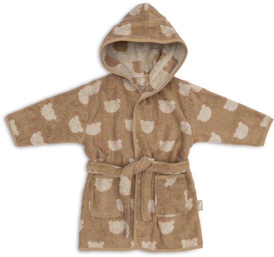 Jollein Badjas - 100% Badstof - 1-2 jaar - Jacquard - Teddy Bear van Merkloos