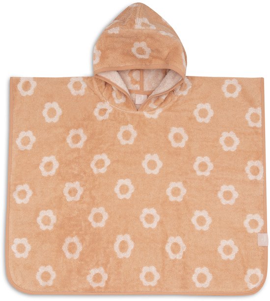 Jollein Badponcho - 100% Badstof - 1-2 jaar - Jacquard - Flower Reversible van Merkloos