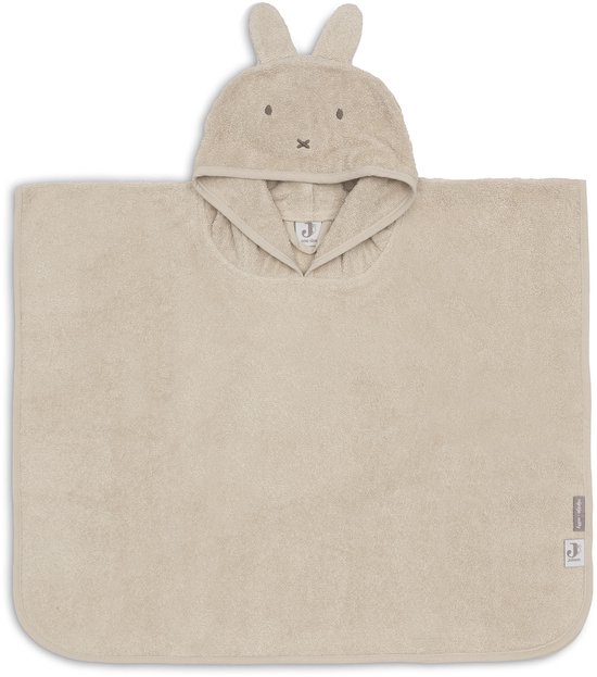 Jollein Badponcho - 100% Badstof - 1-2 jaar - Jacquard - Miffy Warm - Sand van Merkloos