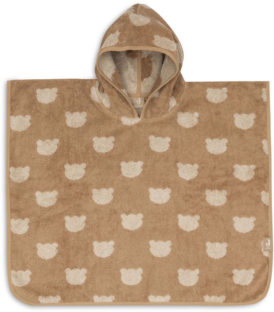 Jollein Badponcho - 100% Badstof - 1-2 jaar - Jacquard - Teddy Bear Reversible van Merkloos