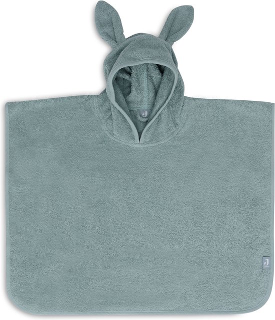 Jollein - Badponcho Baby Badstof - Badcape Kind met Capuchon - Sea Green van Jollein