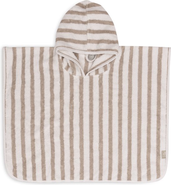 Jollein Badponcho Stripe Terry - Olive Green - GOTS van Jollein