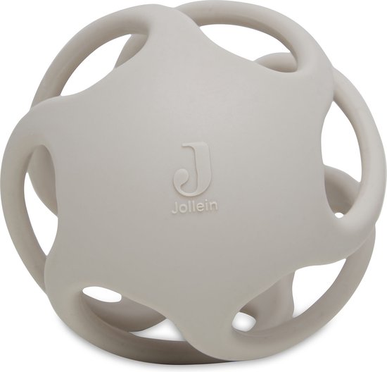 Jollein - Bijtring Bal Siliconen Ø 9,5cm - Bijtringen Baby - Nougat van Jollein