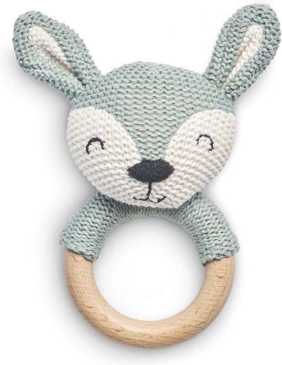 Jollein Bijtring Deer - Ash Green van Merkloos