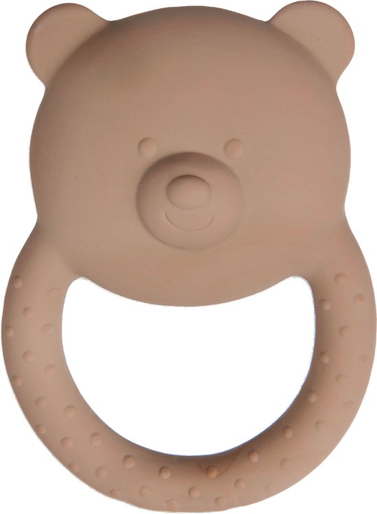 Jollein Bijtring Rubber Teddy Bear - Biscuit van Jollein