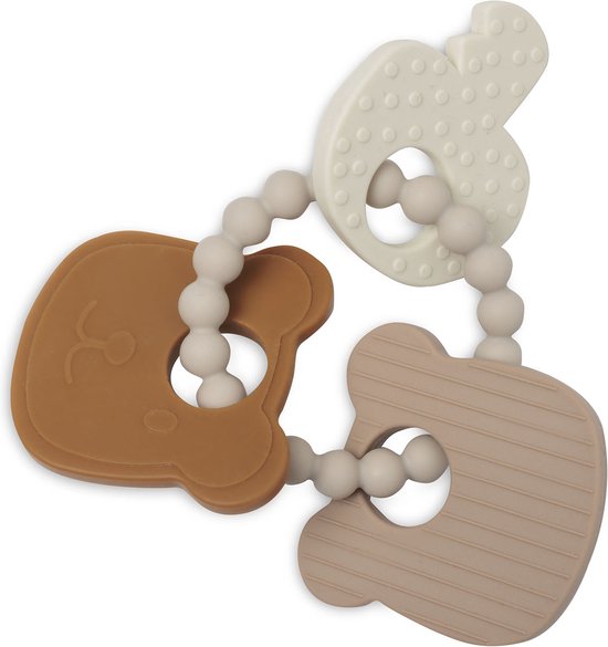 Jollein - Bijtring Siliconen - Bijtringen Baby - 15x11x1cm - Teddy Bear van Jollein