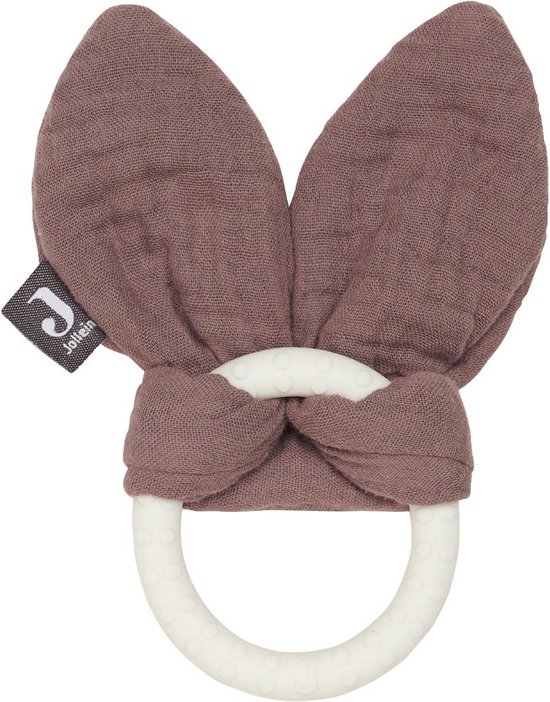 Jollein Bijtring Siliconen Bunny Ears - Chestnut van Jollein